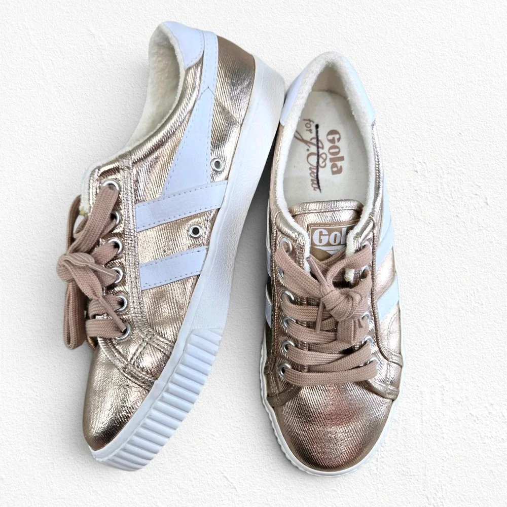 Gola for J.Crew Mark Cox Metallic Rose Gold Sneakers Size 7 NWOB Exclusive
